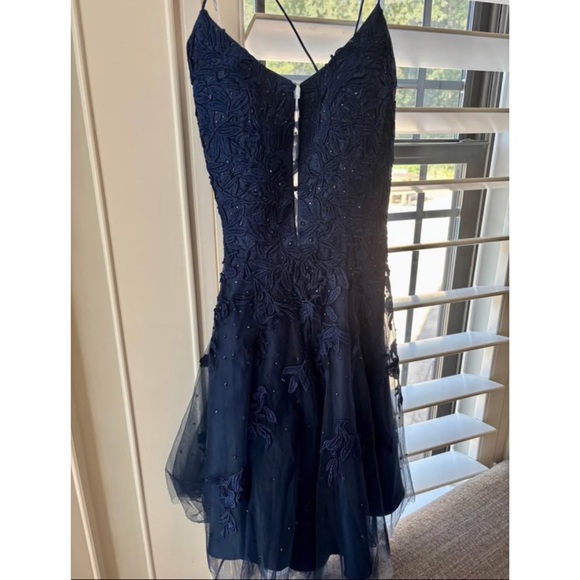 Camille La Vie Blue Fit and Flare Mini Dress - Picture 1 of 3